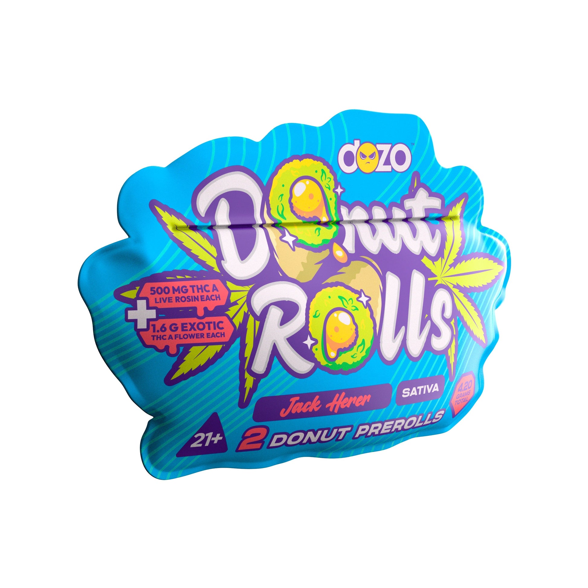 Dozo - Donut Rolls (THCA Live Rosin + THCA) - Delta Pre-Rolls (2.1g x 2 Pre-Rolls) - MK Distro