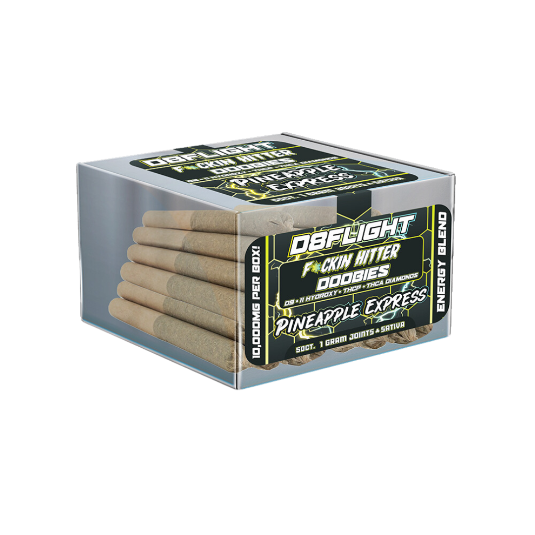 D8Flight - F*ckin Hitter Doobies (D9 + 11 Hydroxy + THCP + THCA Diamonds) - Hemp Pre-Rolls (1g x 50 Pre-Rolls)
