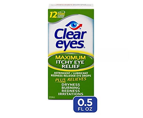 Clear Eyes - Maximum Itchy Eye Relief - Eye Drops (0.5 Oz)