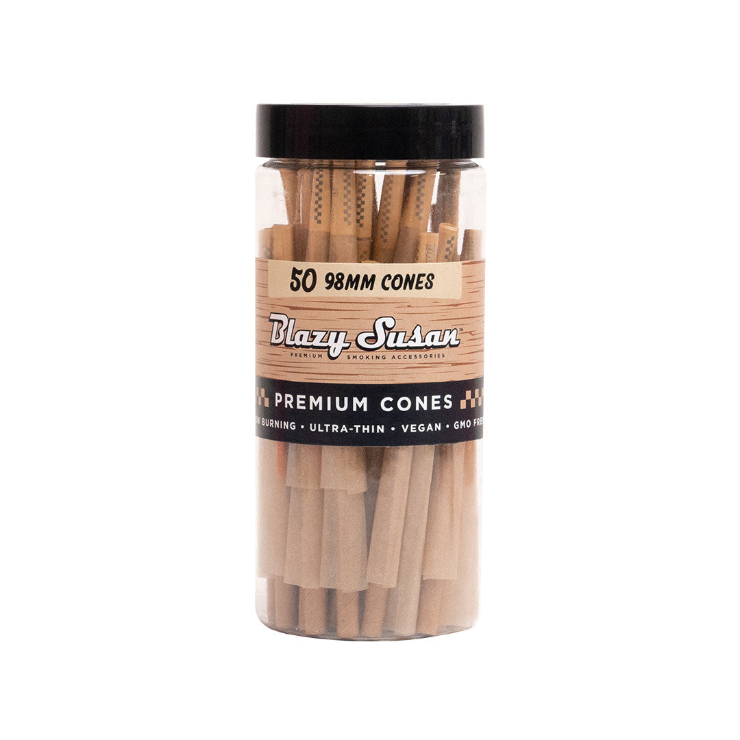Blazy Susan - 98mm Pre-Rolled Cones (Jar of 50)