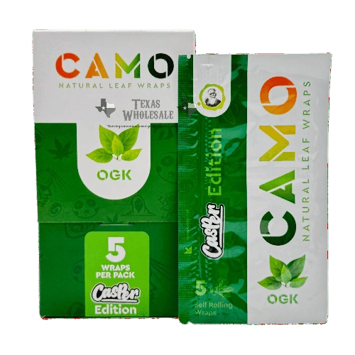 Camo Hemp Wraps - (25 x 5 Wraps) - MK Distro