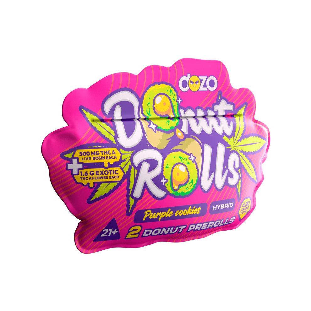 Dozo - Donut Rolls (THCA Live Rosin + THCA) - Delta Pre-Rolls (2.1g x 2 Pre-Rolls) - MK Distro