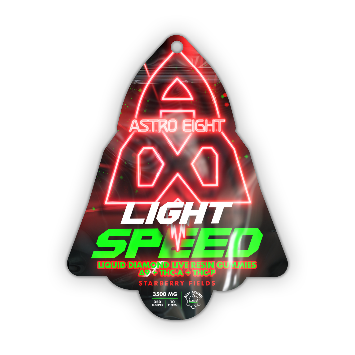 Astro Eight - Light Speed Liquid Diamond(D9+THC-A+THC-P) Delta Gummies - (350mg x 10 Gummies) - MK Distro