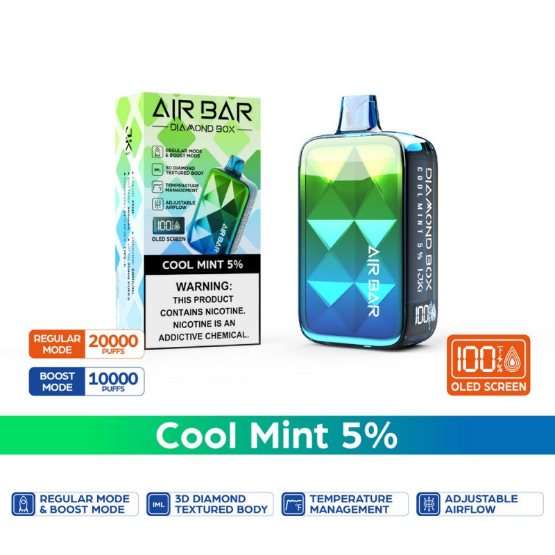 Air Bar - Diamond Disposable Vape (5% - 20,000 Puffs) - Box of 10 - MK Distro