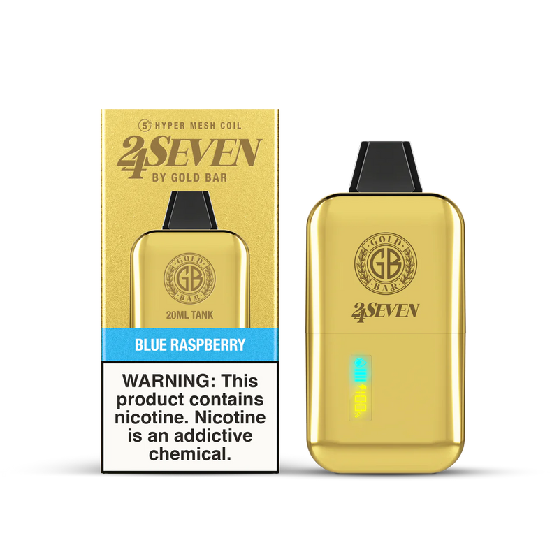 Gold Bar 24 Seven - Disposable Vape (5% - 24,000 Puffs) - Single - MK Distro