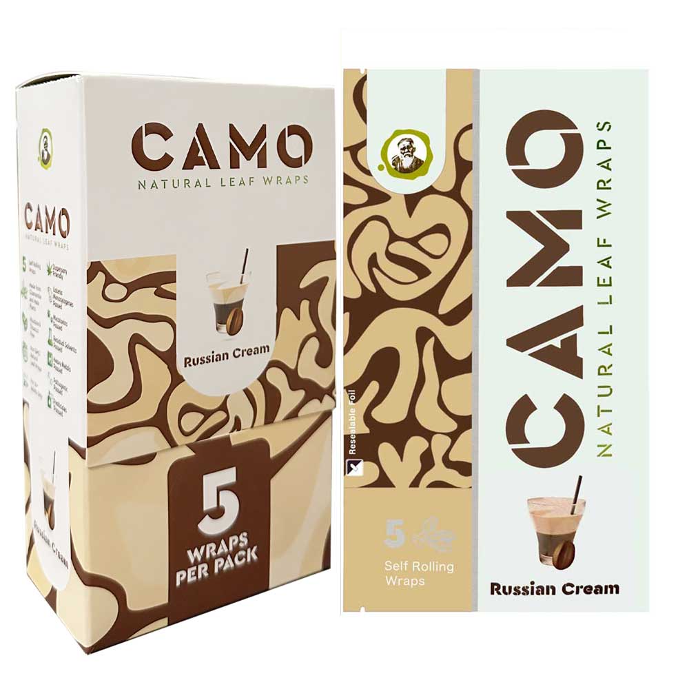Camo Hemp Wraps - (25 x 5 Wraps) - MK Distro