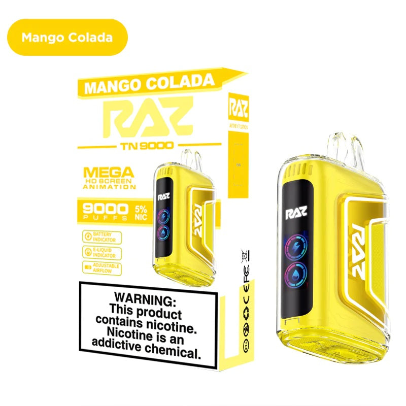 RAZ TN9000 - Disposable Vape (5% - 9000 Puffs) - Box of 5 - MK Distro