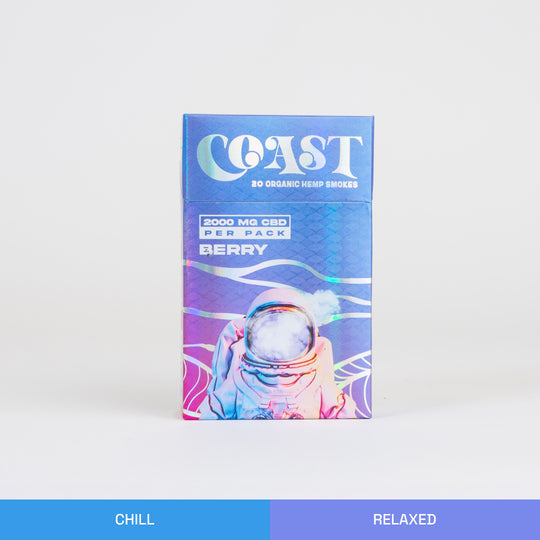Coast - Organic Hemp Smokes - (100mg CBD+CBG x 20 Cigarettes) - MK Distro