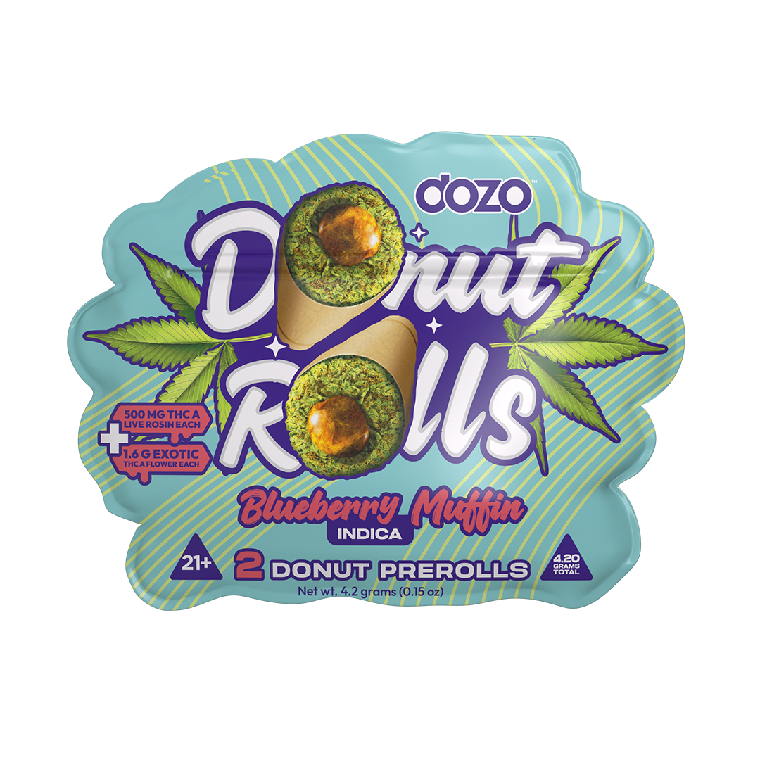 Dozo - Donut Rolls (THCA Live Rosin + THCA) - Delta Pre-Rolls (2.1g x 2 Pre-Rolls) - MK Distro