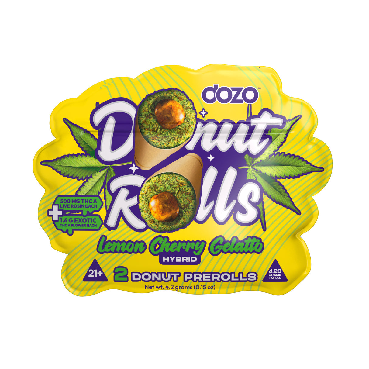 Dozo - Donut Rolls (THCA Live Rosin + THCA) - Delta Pre-Rolls (2.1g x 2 Pre-Rolls) - MK Distro
