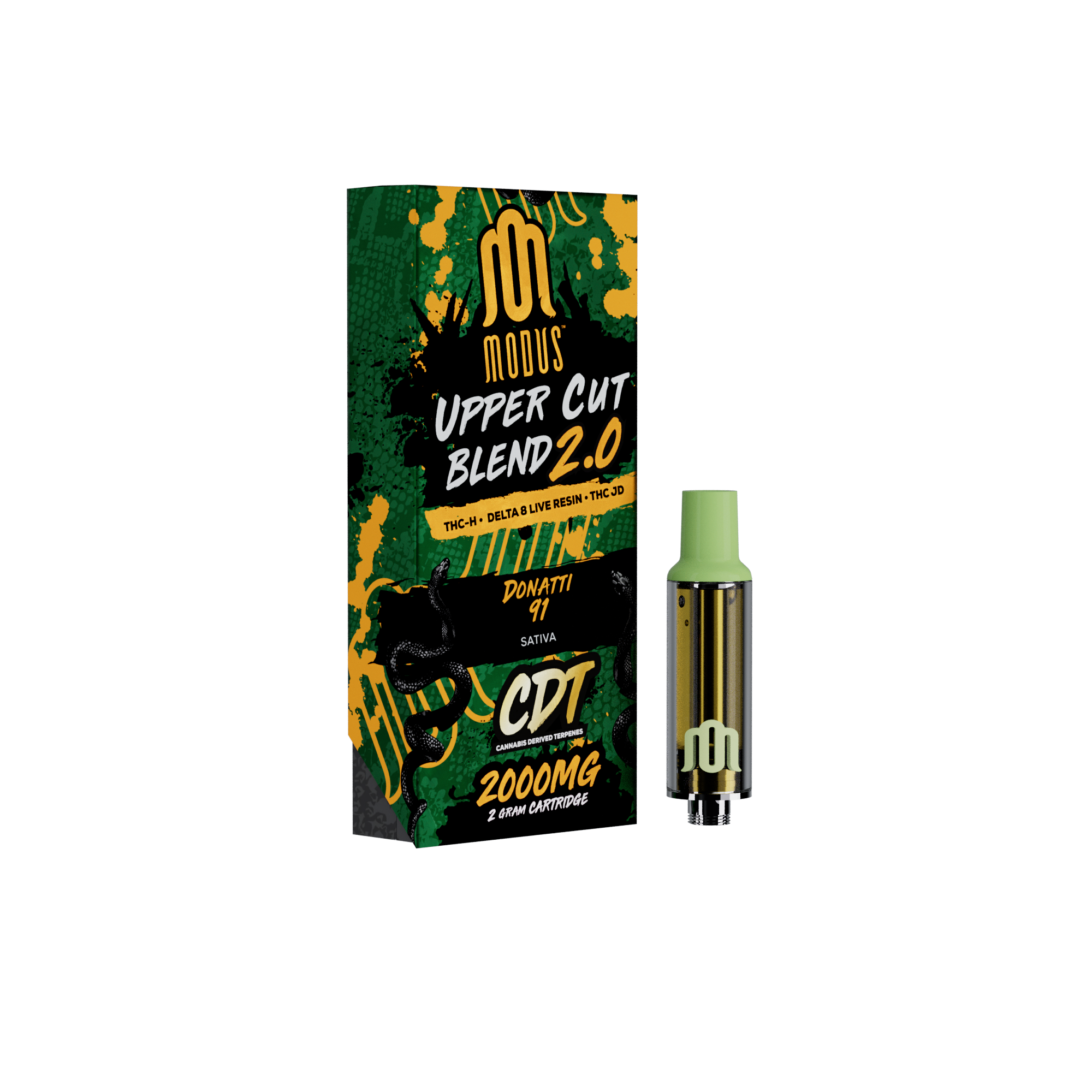 MODUS - Uppercut Blend 2.0 (THC-H + D8 Live Resin + THC-JD) - Hemp Cartridges (2g x 5) - MK Distro