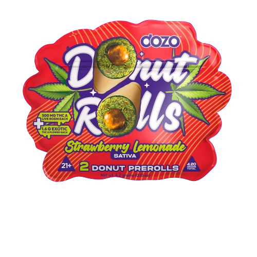 Dozo - Donut Rolls (THCA Live Rosin + THCA) - Delta Pre-Rolls (2.1g x 2 Pre-Rolls) - MK Distro