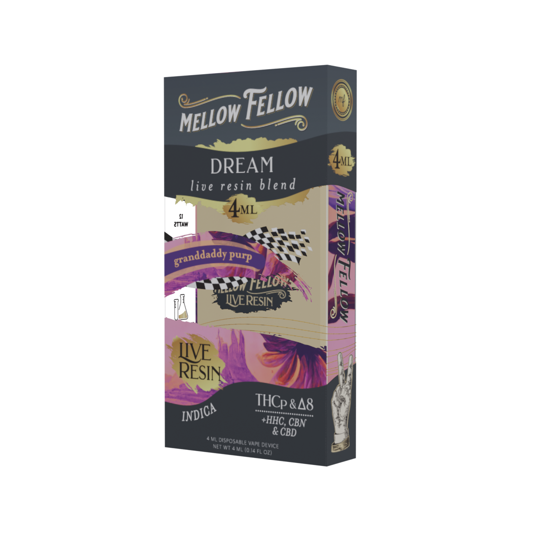 Mellow Fellow Live Resin - Hemp Disposables (4mL x 6) - MK Distro