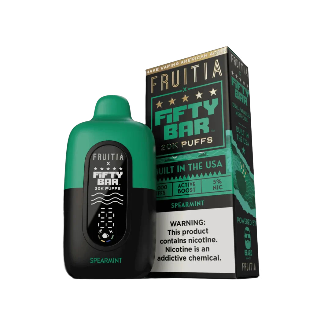 Fruitia x Fifty Bar - Disposable Vape (5% - 20,000 Puffs) - Box of 5 - MK Distro