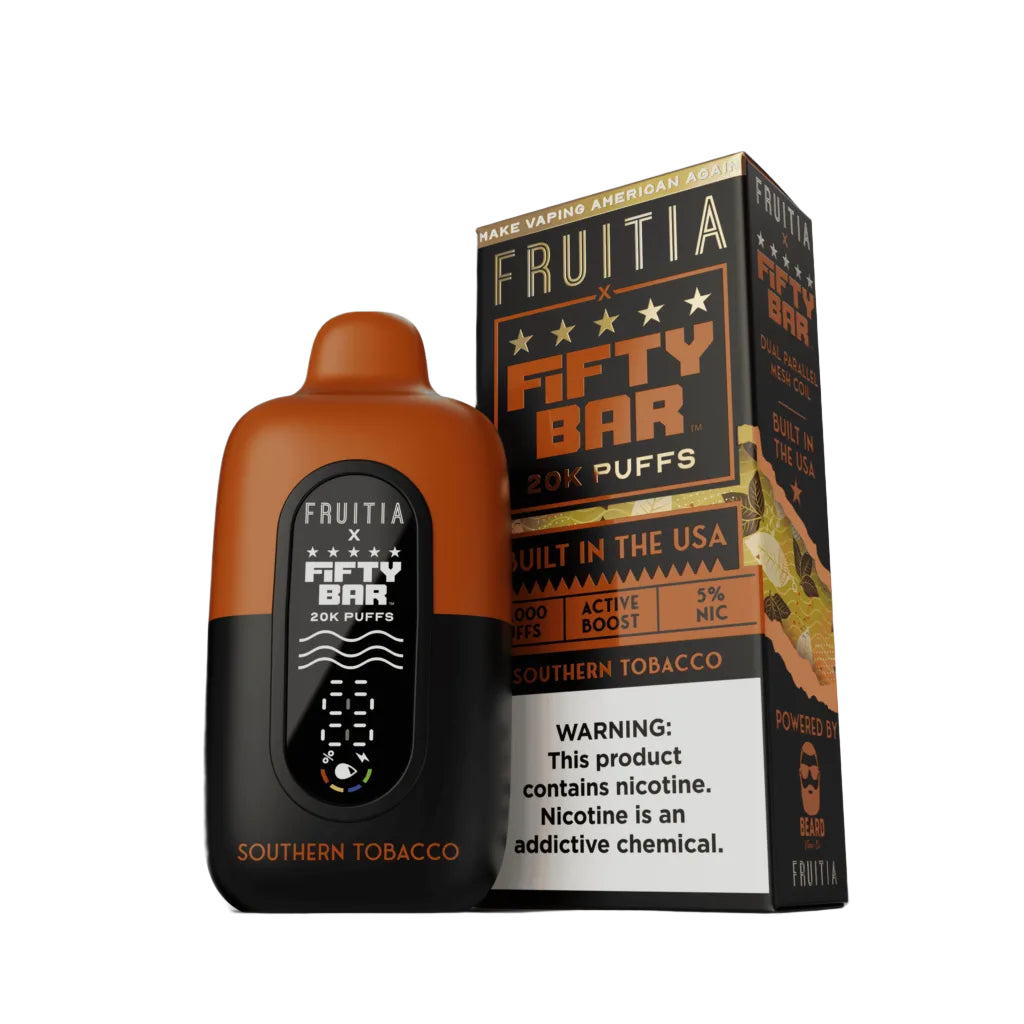 Fruitia x Fifty Bar - Disposable Vape (5% - 20,000 Puffs) - Box of 5 - MK Distro