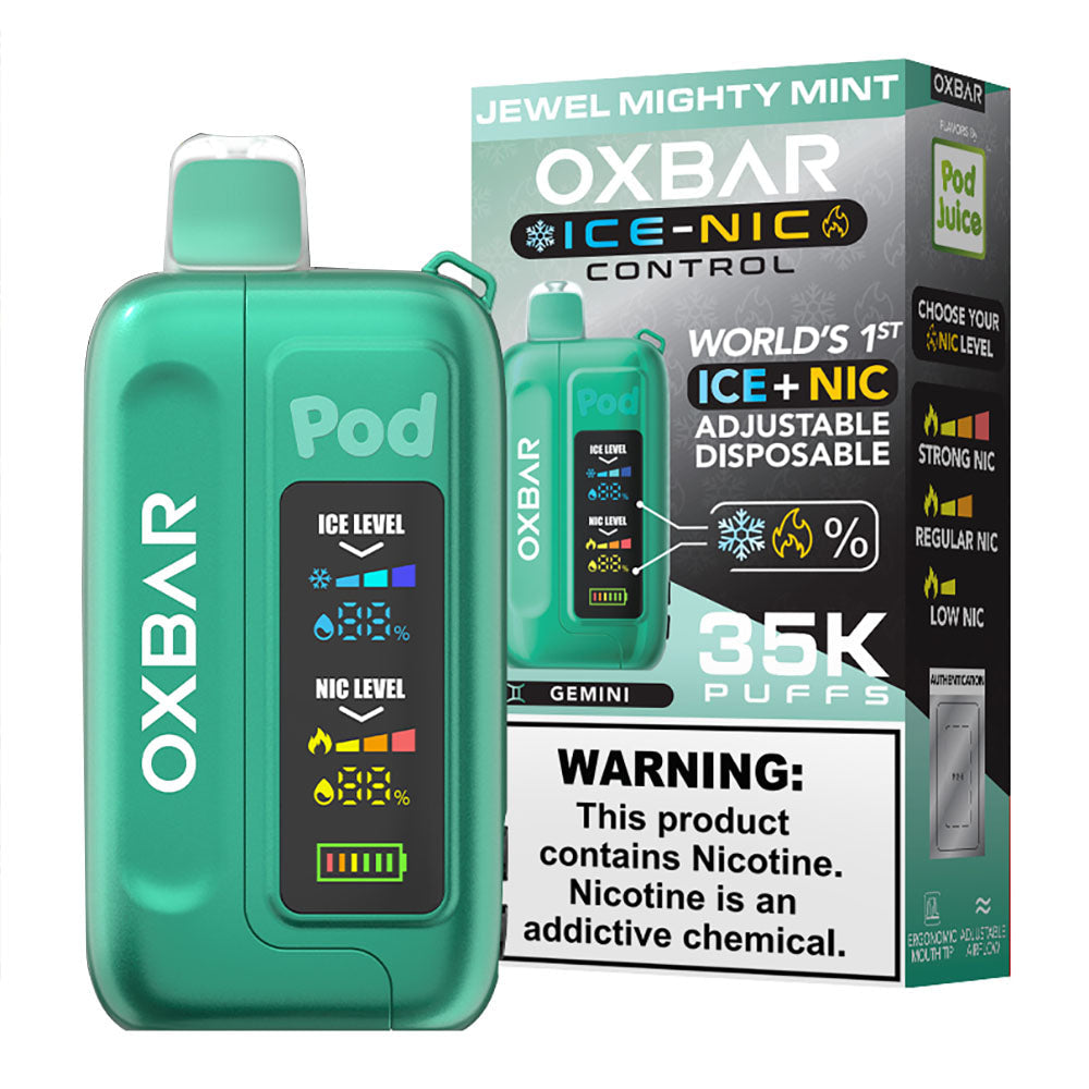 Oxbar x Pod Juice Ice-Nic Control - Disposable Vapes (5% - 35,000 Puffs) - Box of 5 - MK Distro