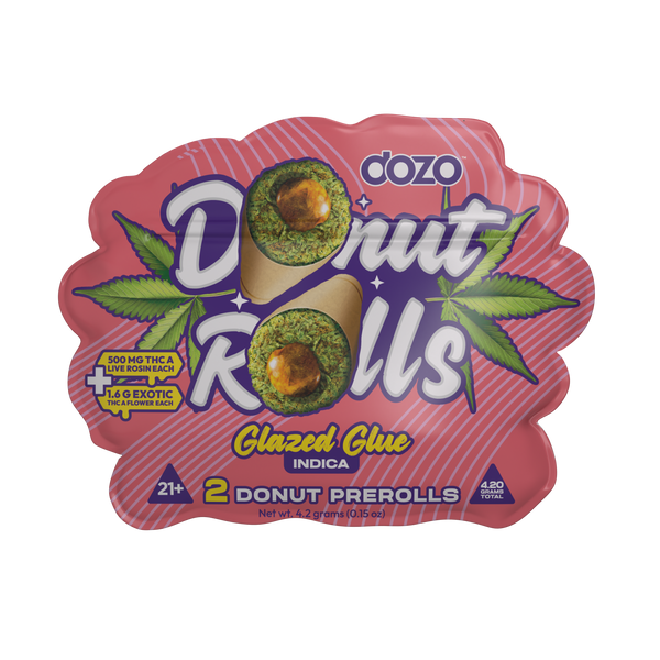 Dozo - Donut Rolls (THCA Live Rosin + THCA) - Delta Pre-Rolls (2.1g x 2 Pre-Rolls) - MK Distro