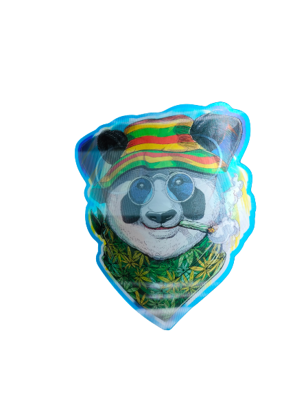 Holographic 3D Sticker - Smoking Dog/Panda - MK Distro