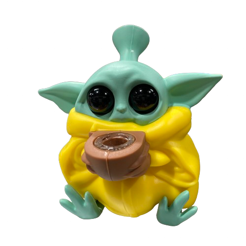 5" Silicon Water Pipe Yoda Bubbler - HSW105 - MK Distro