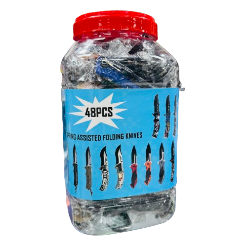 Spring Assisted Folding Knives 48pk (JR-100) - MK Distro