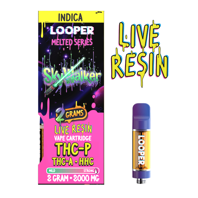 LOOPER - Lifted Live Resin (THC-A+THC-P+HHC) - Hemp Cartridges (2g x 5) - MK Distro