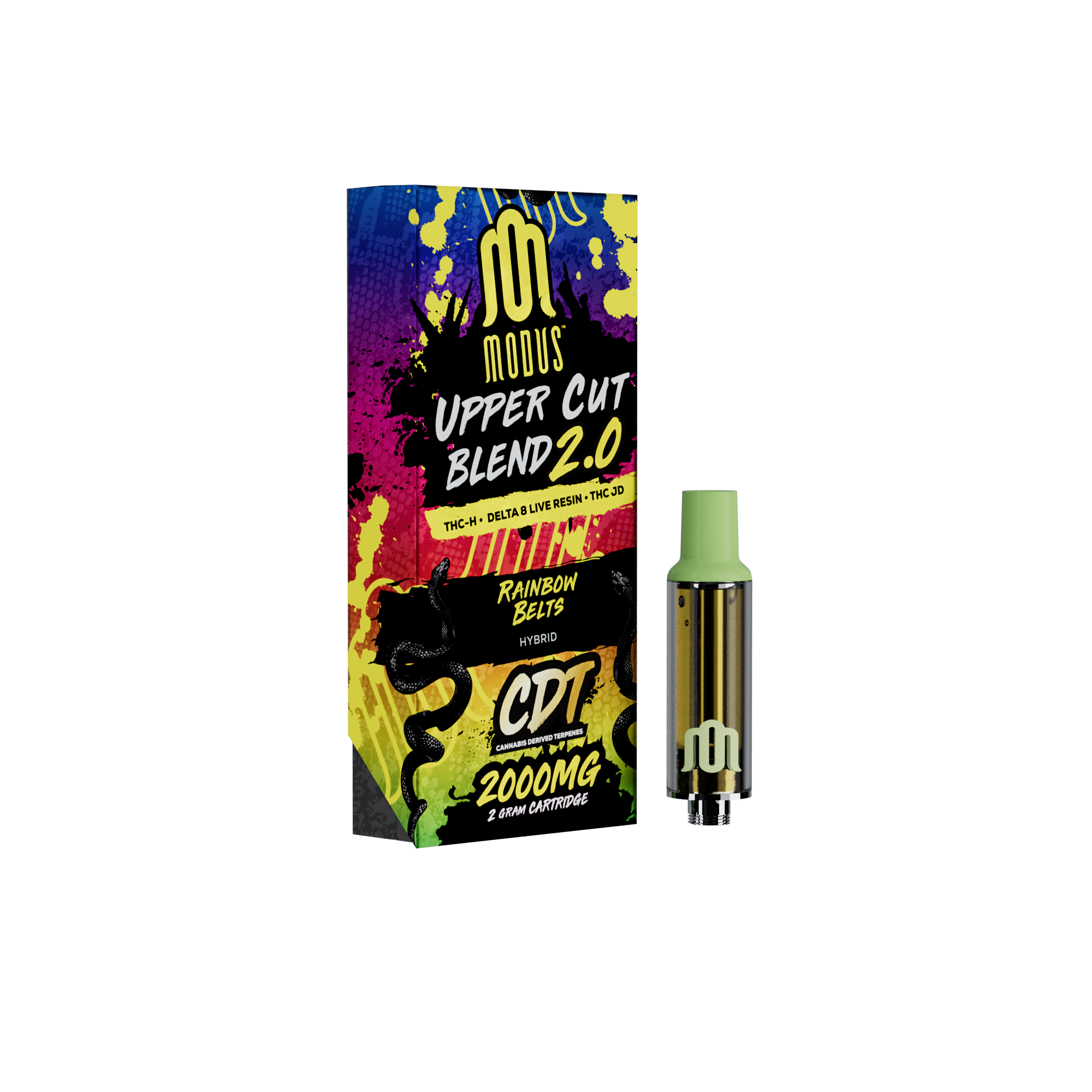 MODUS - Uppercut Blend 2.0 (THC-H + D8 Live Resin + THC-JD) - Hemp Cartridges (2g x 5) - MK Distro