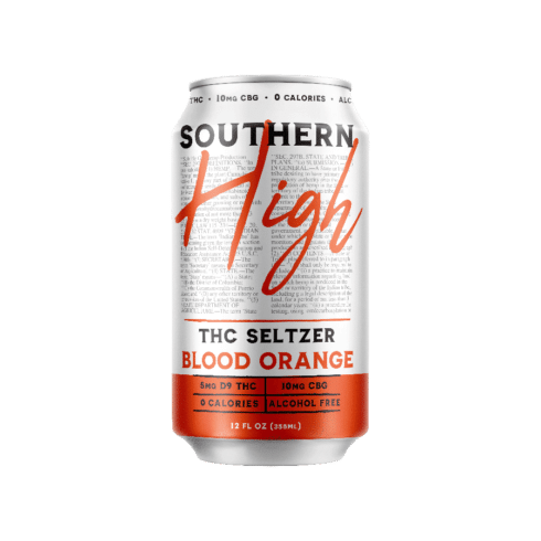 Southern High - THC Seltzer (5mg D9 THC + 10mg CBD) 12oz - (Box of 4) - MK Distro