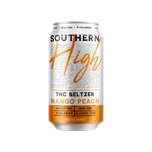 Southern High - THC Seltzer (5mg D9 THC + 10mg CBD) 12oz - (Box of 4) - MK Distro