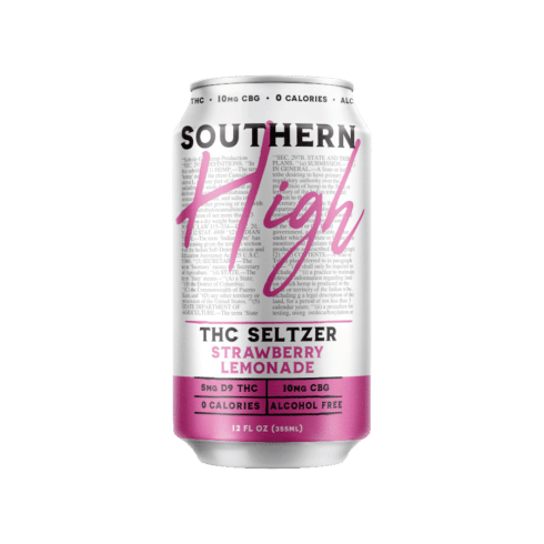 Southern High - THC Seltzer (5mg D9 THC + 10mg CBD) 12oz - (Box of 4) - MK Distro