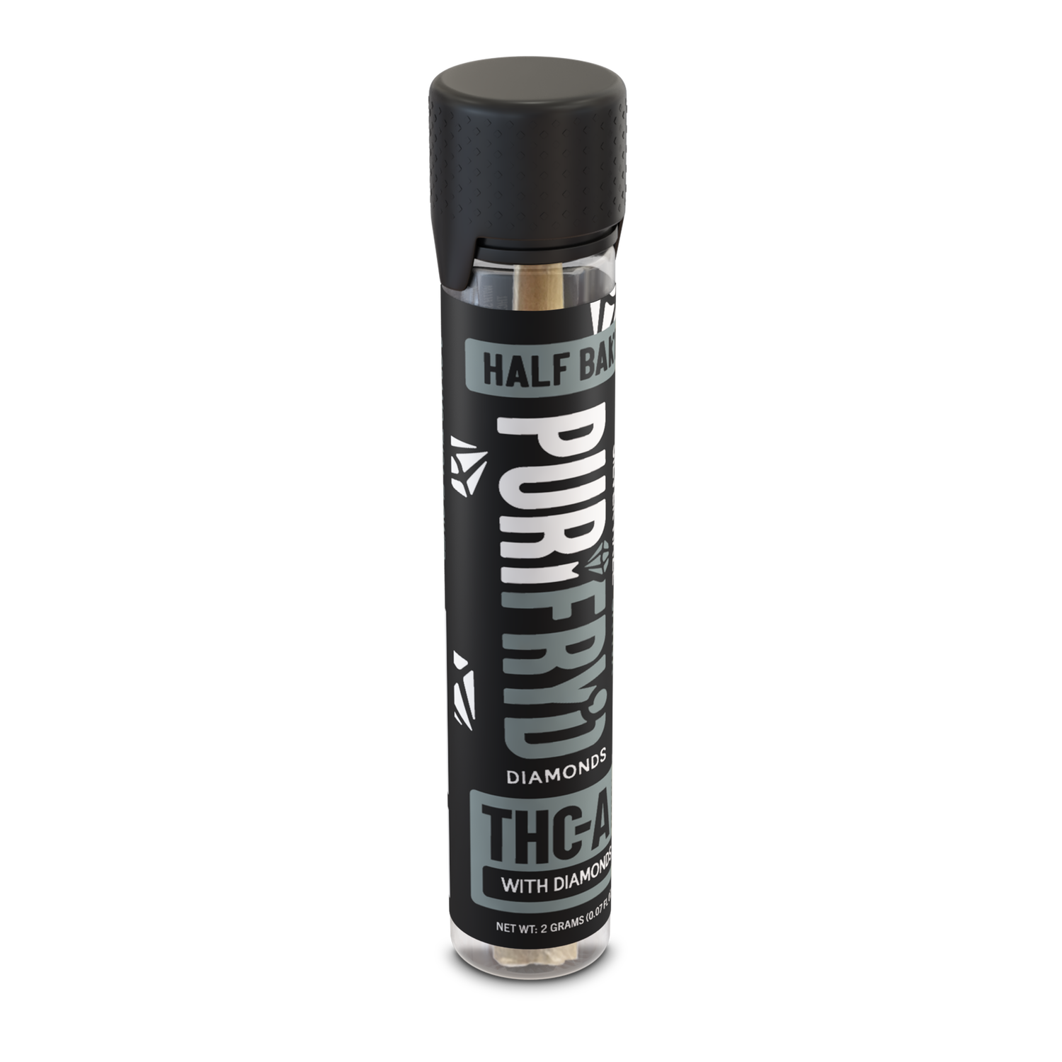 Half bak'd - Purifry'd Diamonds (THCA) - Delta Pre-Rolls (2g x 1 Pre-Roll) - MK Distro