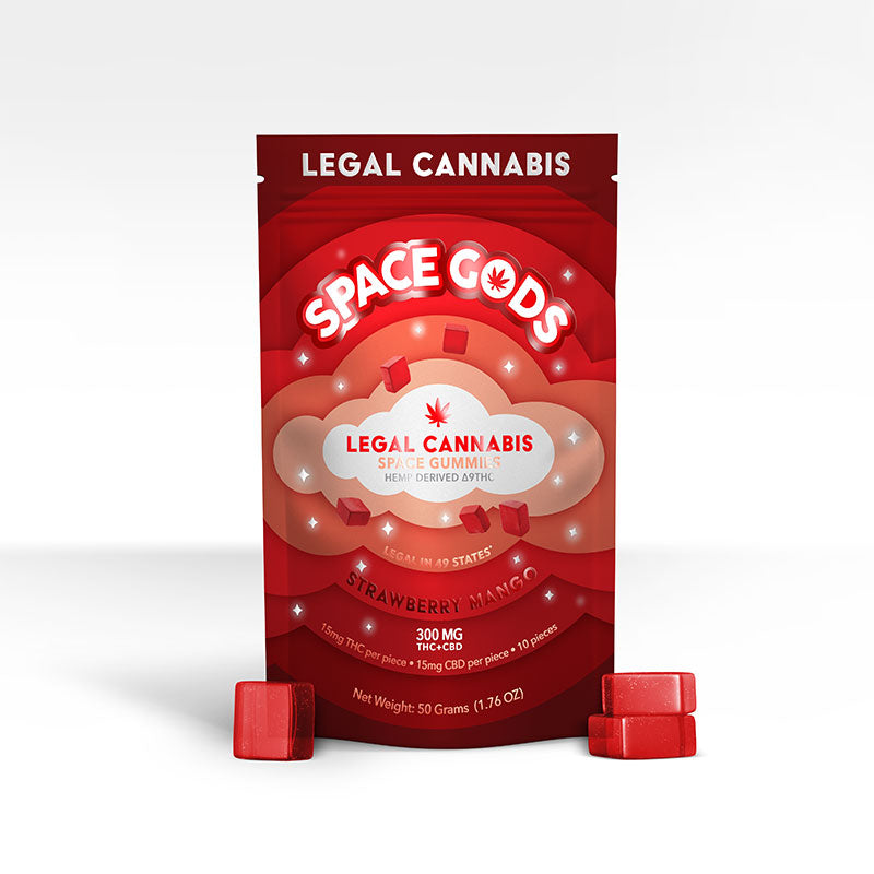 Space Gods (Delta 9 THC + CBD) - Space Gummies (300mg) - MK Distro