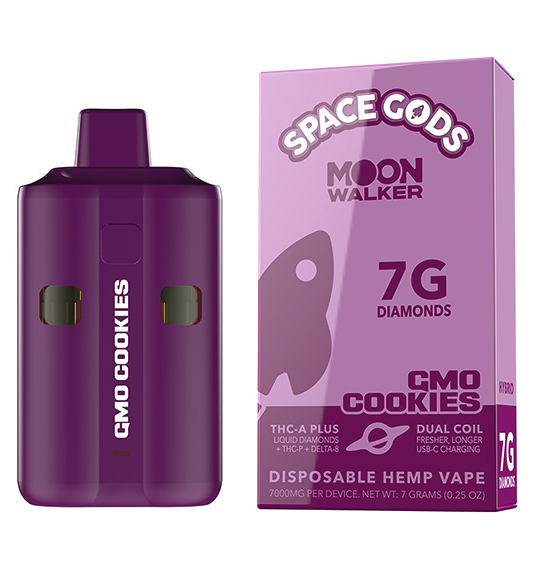 Space Gods - Moon Walker (THCA + Liquid Diamonds + THCP + D8) - Delta Disposables (7g) - MK Distro