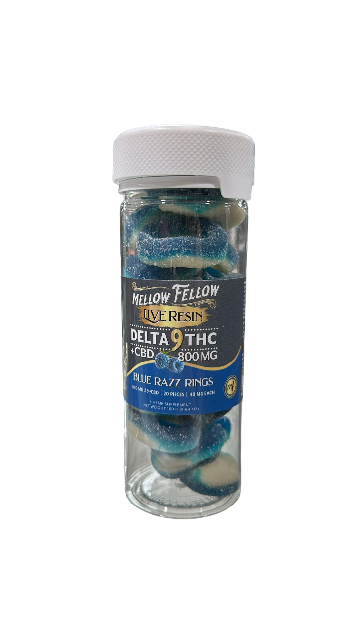 Mellow Fellow Live Resin (D9 + CBD) - Gummies & Edibles (800mg) - MK Distro