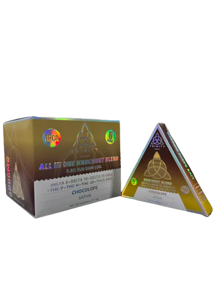 Trinity - All in 1 KnockOut Blend (D8 + D10 + D11 + HHC + THC-P + THC-H + THC-JD + THCA SAUCE) - Hemp Disposables (6g x 5) - MK Distro