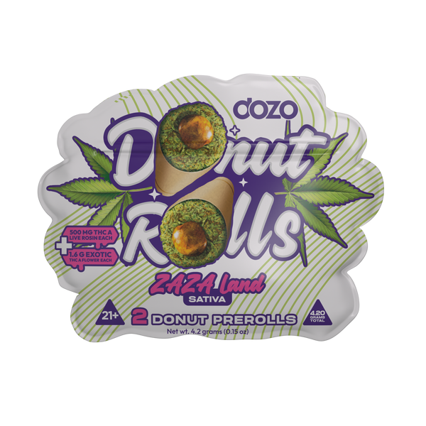 Dozo - Donut Rolls (THCA Live Rosin + THCA) - Delta Pre-Rolls (2.1g x 2 Pre-Rolls) - MK Distro