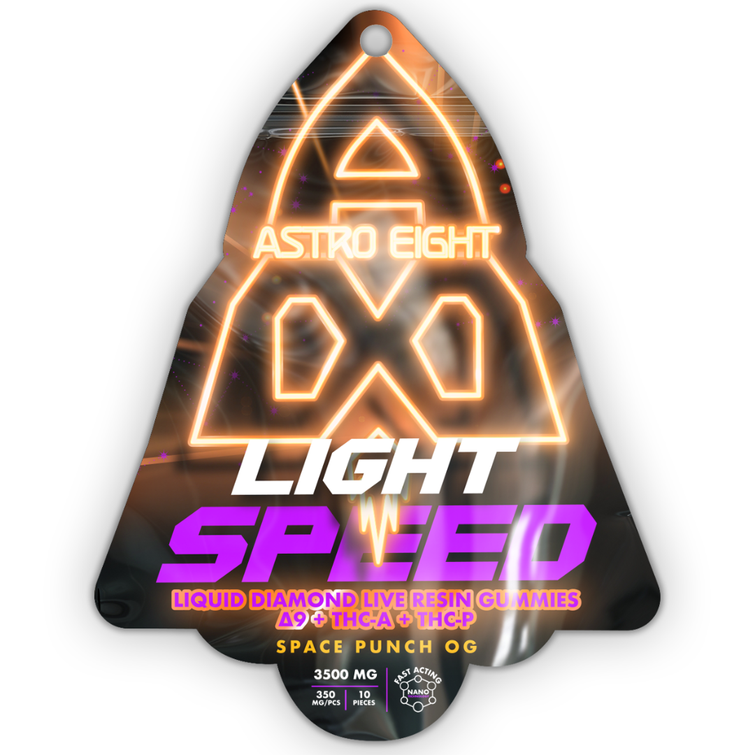 Astro Eight - Light Speed Liquid Diamond(D9+THC-A+THC-P) Delta Gummies - (350mg x 10 Gummies) - MK Distro