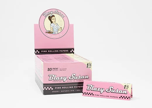 Blazy Susan - 1 1/4 Size Premium Rolling Papers (50 x 50 Leaves) - MK Distro