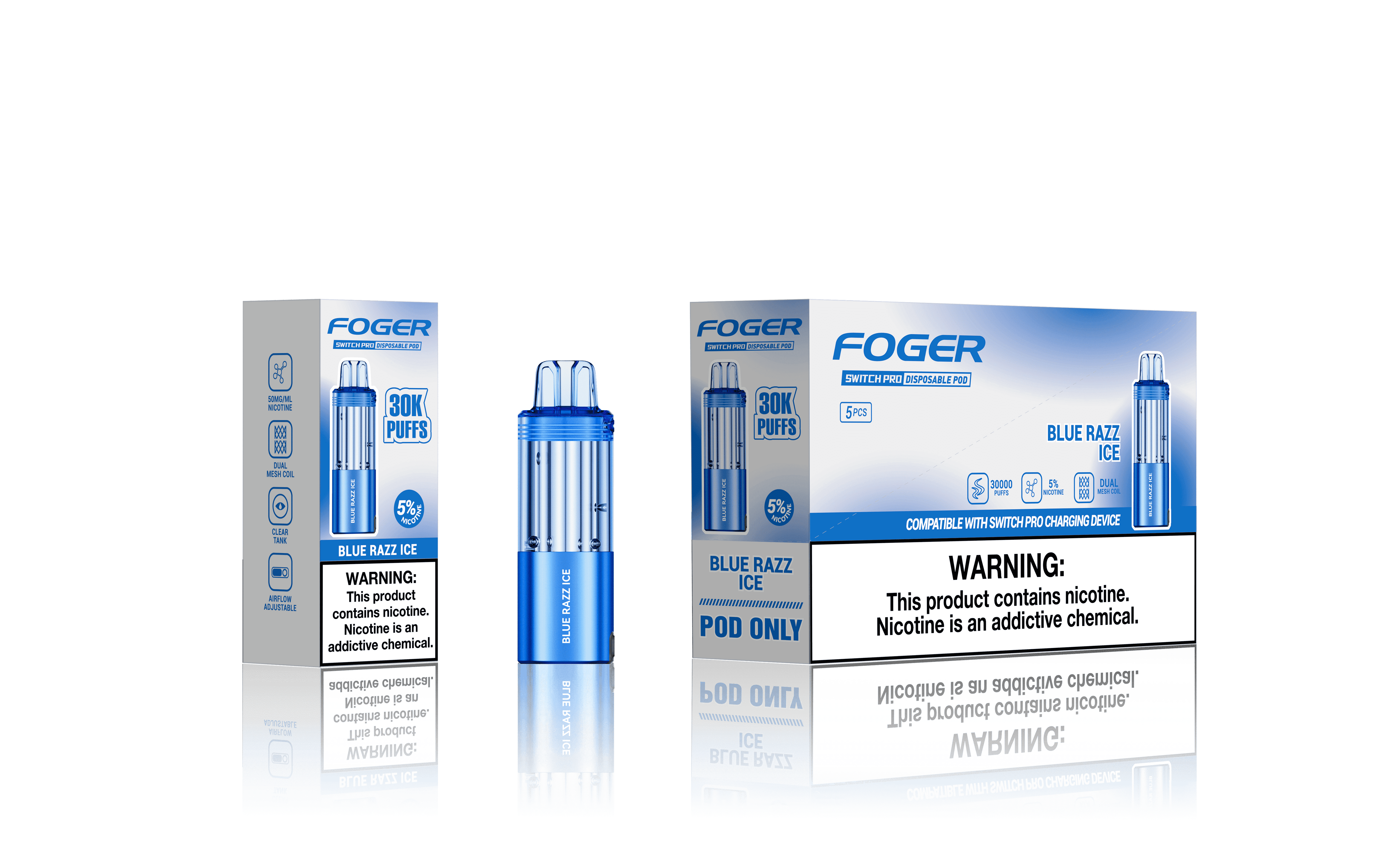 Foger Switch Pro Pod 30k - Disposable Pod (5% - 30,000 Puffs) - Single - MK Distro