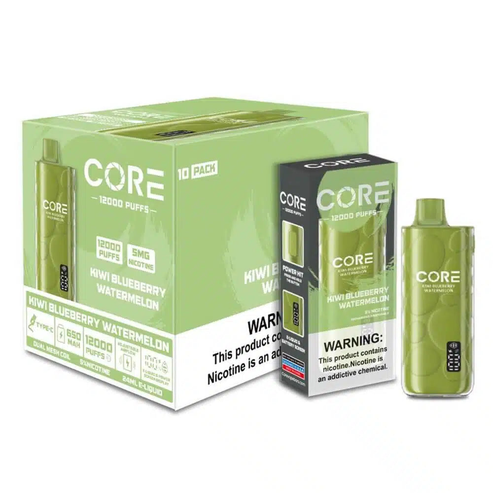 Core 12K - Disposable Vapes (5% - 12,000 Puffs) - Box of 10 - MK Distro