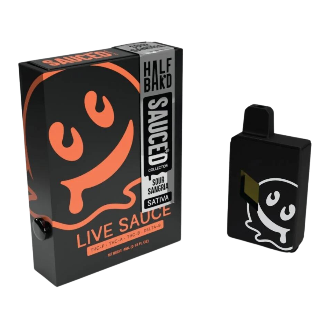 Half Bak'd - Live Resin Sauce'd (THC-A) - Hemp Disposables (4g x 5) - MK Distro