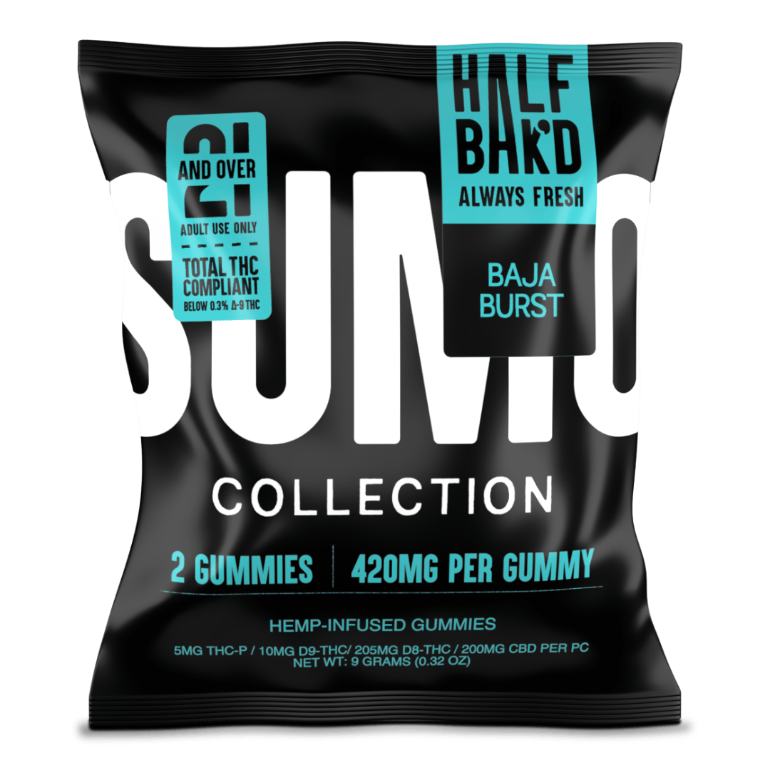 Half Bak'd - Sumo Gummies (THC-A + THC-P) - Delta Gummies (420mg x 30 Gummies) - MK Distro