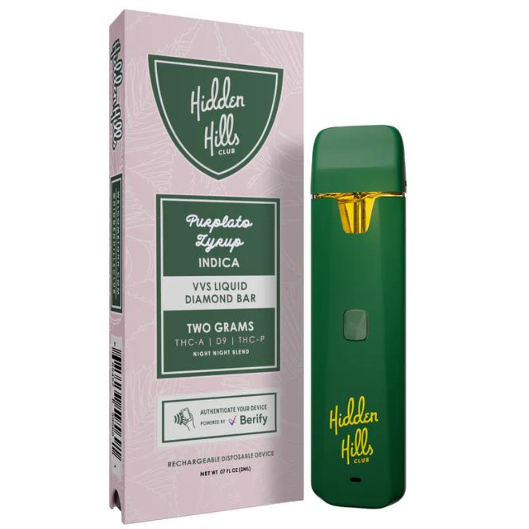 Hidden Hills - VVS Liquid Diamond Bar (THC-A + D9 + THC-P) - Hemp Disposables (2g x 5) - MK Distro
