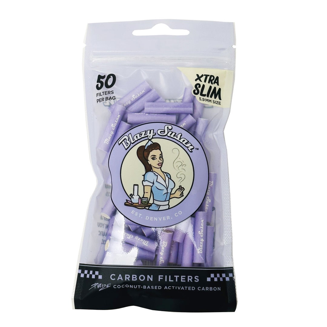 Blazy Susan - Xtra Slim 5.9mm Purize Carbon Filters (Pack of 50 Filters) - MK Distro