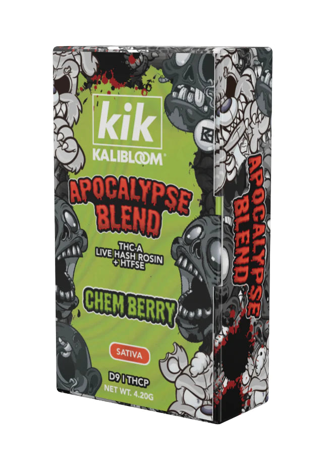 Kik Kalibloom - Apocalypse Blend Live Resin (THCA) - Hemp Disposables (4.2g x 5) - MK Distro