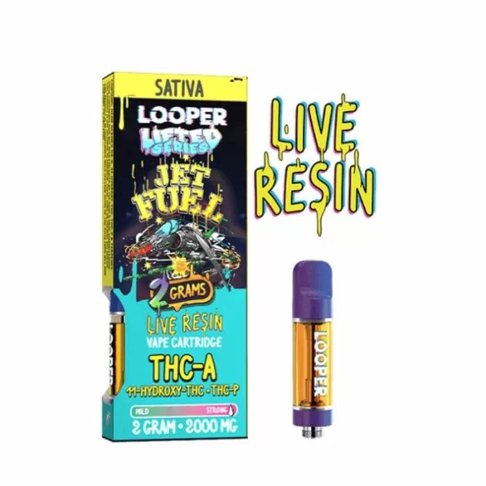 LOOPER - Lifted Live Resin (THC-A+THC-P+HHC) - Hemp Cartridges (2g x 5) - MK Distro