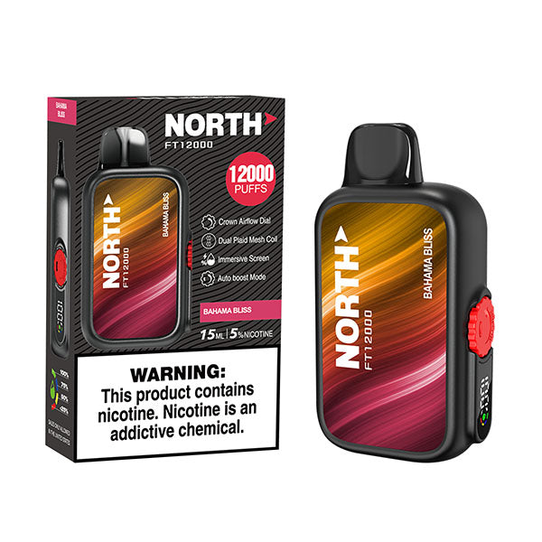 North FT12000 - Disposable Vape (0% - 12,000 Puffs) - Box of 10 - MK Distro