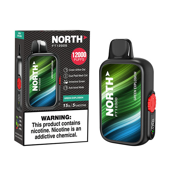 North FT12000 - Disposable Vape (0% - 12,000 Puffs) - Box of 10 - MK Distro
