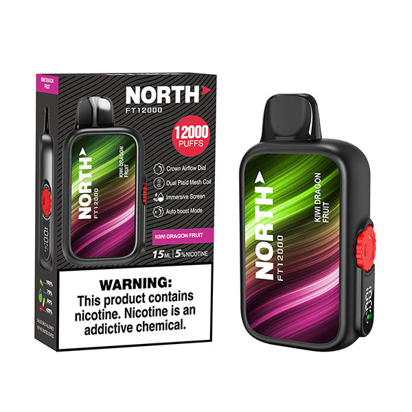 North FT12000 - Disposable Vape (0% - 12,000 Puffs) - Box of 10 - MK Distro