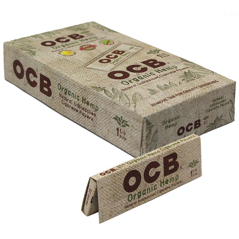 OCB - 1 1/4 Size Organic Hemp Unbleached Rolling Papers (24 x 50 Leaves) - MK Distro