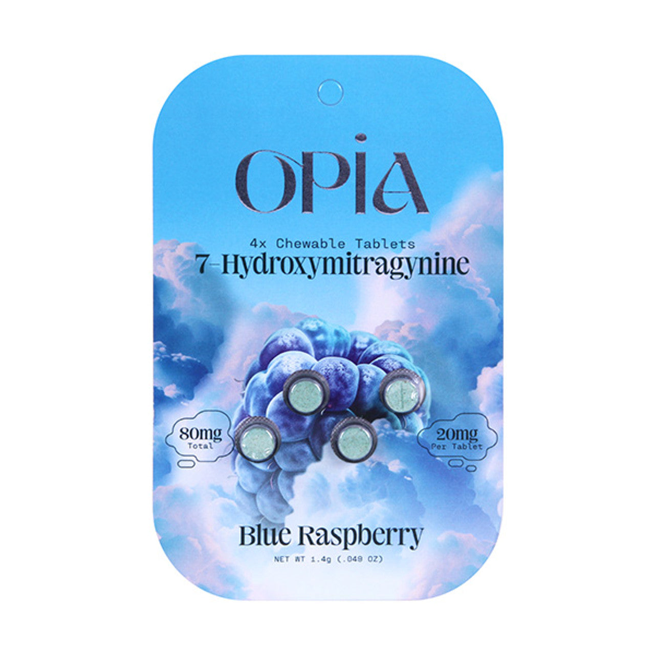 Opia - 7-Hydroxymitragynine Tablets (20mg x 4ct) - Kratom Capsules (Box of 10) - MK Distro